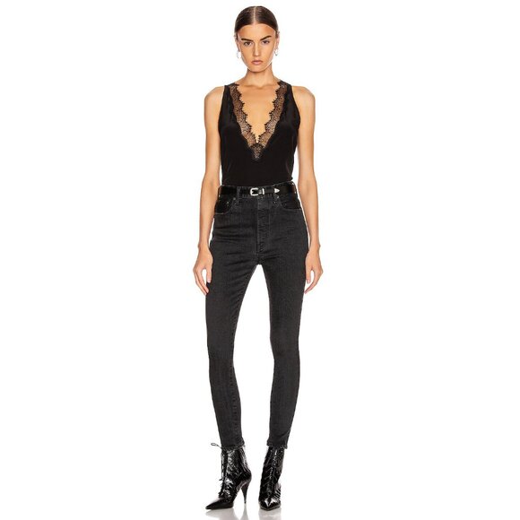 Moussy Vintage "FILER" High Waisted Skinny Jean in Black, size 31 (fits like 30) - Picture 4 of 13